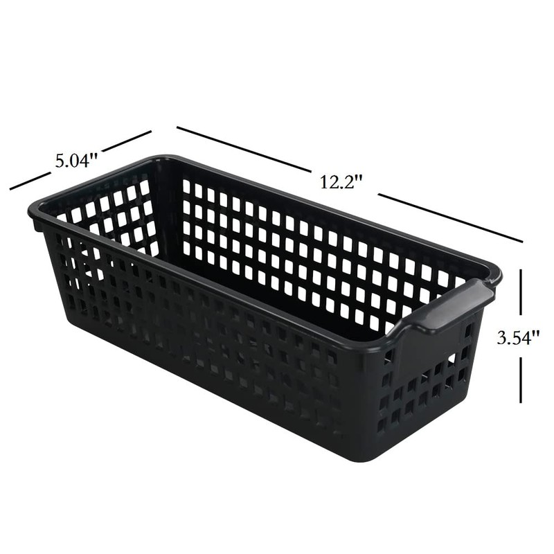 Bblina Cestas de Almacenamiento de Plástico, Pequeñas Cestas Organizadoras Rectangular,