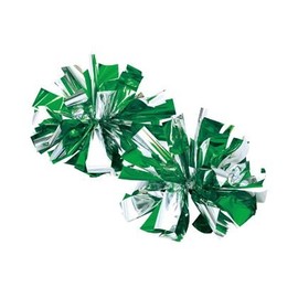 Artec 3221 Hand Free Cheer Pom Poms, Green Silver, Sports Festival, Dance, Cheerleader, Sparkle, Cheer, Cheer, Play-party, Recital
