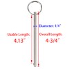 2 Pack Long Quick Release Pin, Diameter 1/4"(6.3mm), Overall Length