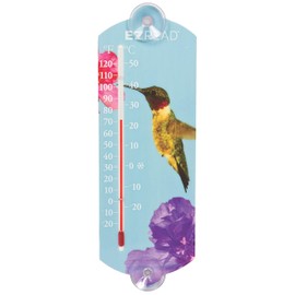 Headwind Consumer Products 840-0044 EZREAD Indoor/Outdoor Thermometer with Hummingbird, 10"