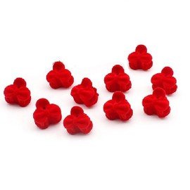 HOT & SATTION 30pcs Red Velvet Mini Hair Claw Clips Flower Heart Bow Hair Bangs Pin Small Hair Clips Clamps Non Slip Tiny Plastic Jaw Clips For Girls and Women