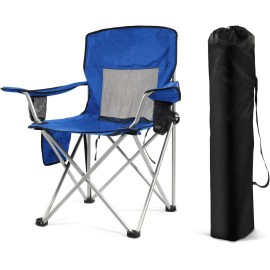 Simple Deluxe YSSOA CAMP Oversized Heavy Duty Lawn Chair with Cooler Bag Camping Chair 300LBS