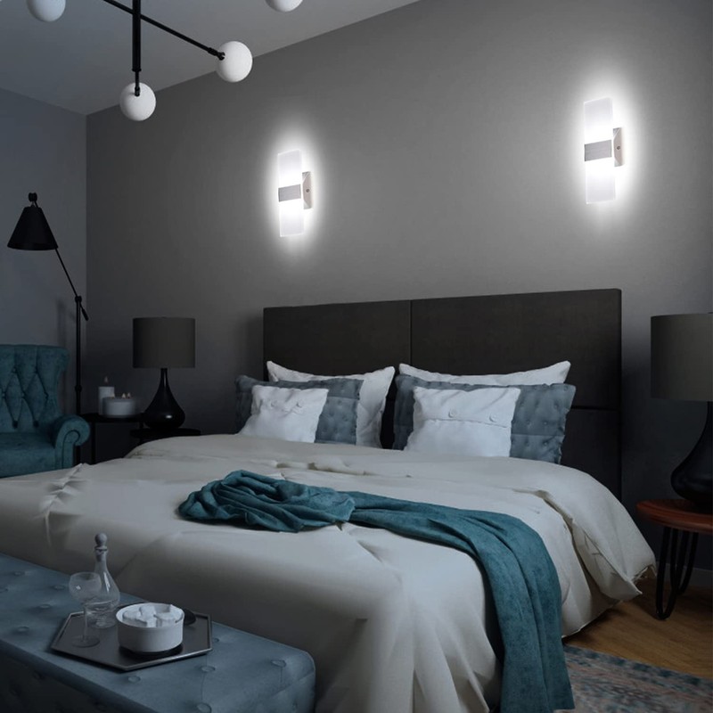 TRLIFE Modern Wall Sconces, Dimmable Wall Sconces Set of 2