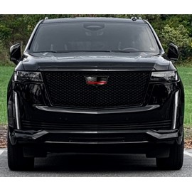 American Black Flag Aluminum Metal Overlay Front Emblem for Escalade (Front 2015-2022, Black with Red Line)