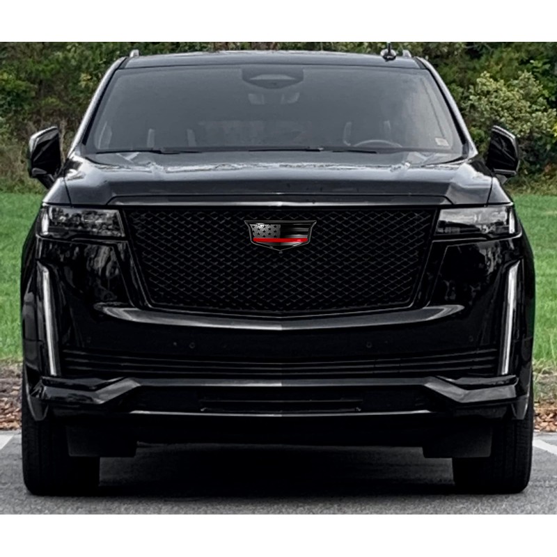 American Black Flag Aluminum Metal Overlay Front Emblem for Escalade