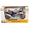 2022 Suzuki Hayabusa Silver Metallic 1/12 Diecast Motorcycle Model
