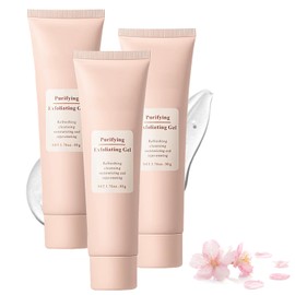 Purifying Exfoliating Gel, Facial Exfoliator Cleanser, Natural Exfoliating Gel Purifying Cream, Gentle Exfoliating Face Scrub, Deep Cleansing Face and Body Exfoliating Scrub Gel for All Skin (3 Pcs)