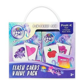 My Little Pony 4-in-1 Educational Flash Cards Set, PreK Learning Materials, Numbers, First Words, Colors/Shapes, and Alphabet Flash Cards