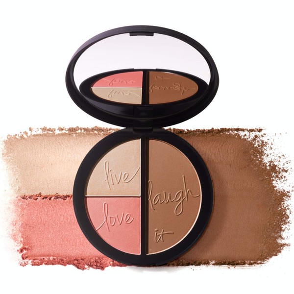 IT Cosmetics Your Most Beautiful You Anti-Aging Matte Bronzer, Radiance Luminizer & Brightening Blush Palette - With Hydrolyzed Collagen, Silk & Peptides - 0.017 oz