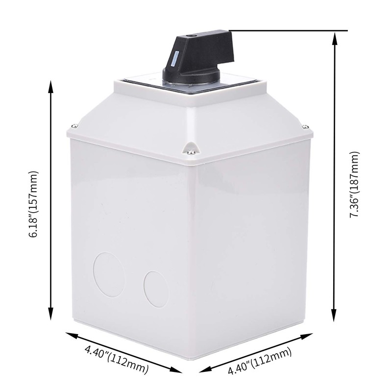 APIELE Changeover Selector Switch Box 63A 3 Position 12 Terminals