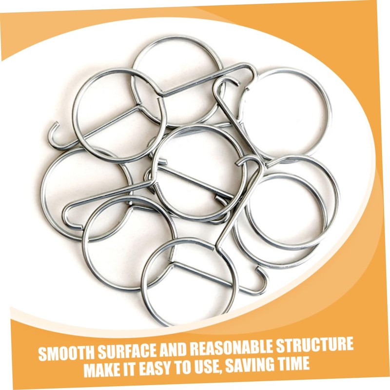 TEHAUX 10pcs Stainless Steel Drain Lifting Hooks Durable Shower Drain