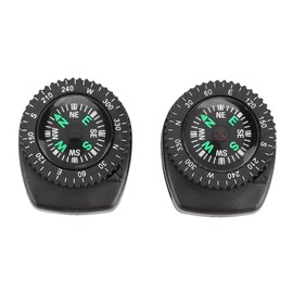 2 Pieces Portable Watch Strap Slip Slide Navigation Wrist Compass for Camping, Boating, Hiking, Outdoor Activities, Waterproof and Removable Wristband Compass