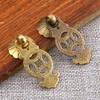 Tiazza 4Pcs Chinese Style Vintage Furniture Drawer Brass Pulls Handle