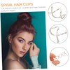 PACKOVE 20Pcs Silver Spiral Hair Clips Flexible Hair Screw Clamps