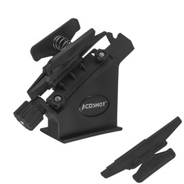 ACDSHOT Archery Fletching Jig for Arrows with Straight & Helical Clamps, Adjustable Arrow fletching Tool Vanes Feathers Sticker Tool for DIY Arrow Crossbow Bolts (Black)