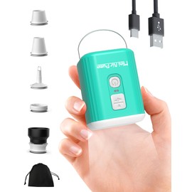 Aoypalp Mini Air Pump for Inflatables with 1600mAh Battery USB Rechargeable, Portable Air Mattress Pump to Inflate Deflate for Pool Floats, Air Bed, Air Mattress Swimming Ring, Vacuum Bags,Green