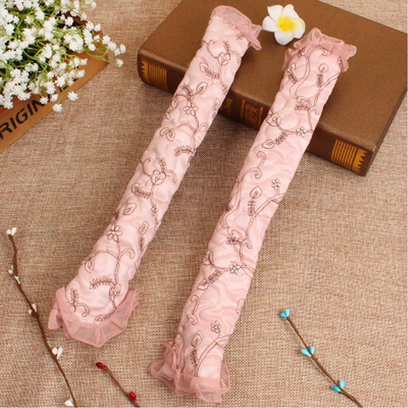 Luxury Lace Embroidery Refrigerator Fridge Door Handle Cover Handles Protector,