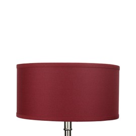 FenchelShades.com 14" Top Diameter x 14" Bottom Diameter 7" Height Cylinder Drum Lampshade USA Made (Linen Brick)