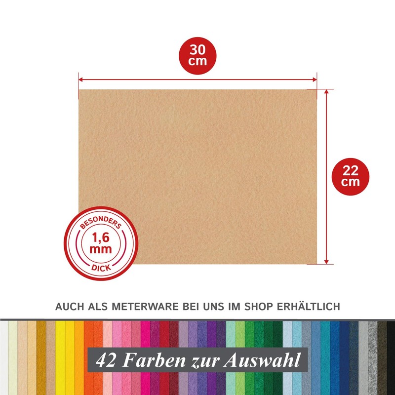 Synthetic Craft Felt Packages (25pcs/pack), approx. 22 x 30 cm,