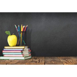Leyiyi 5x3ft Welcome Back to School Backdrop School Season Old Classroom Banner Vintage Desk Blackboard Colored Pens Note Books Apple Photography Background Kids Portrait Studio Prop Vinyl Banner