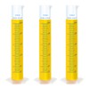 HUAOU 3pcs 250ml Plastic Graduated Cylinders, Lab Chemistry Measuring Cylinders