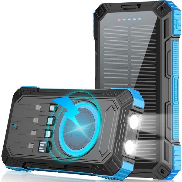 Saraupup Solar Charger Power Bank 49800mAh Wireless Portable Phone Charger,