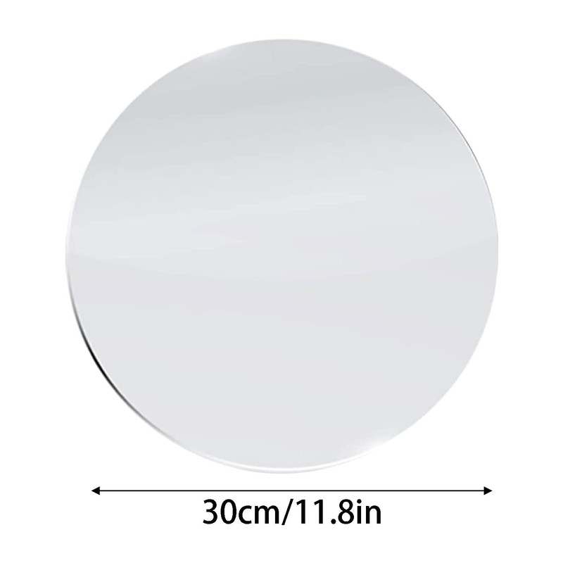DARENYI 12 inch Glass Round Mirror with Adhesive Tapes, Frameless