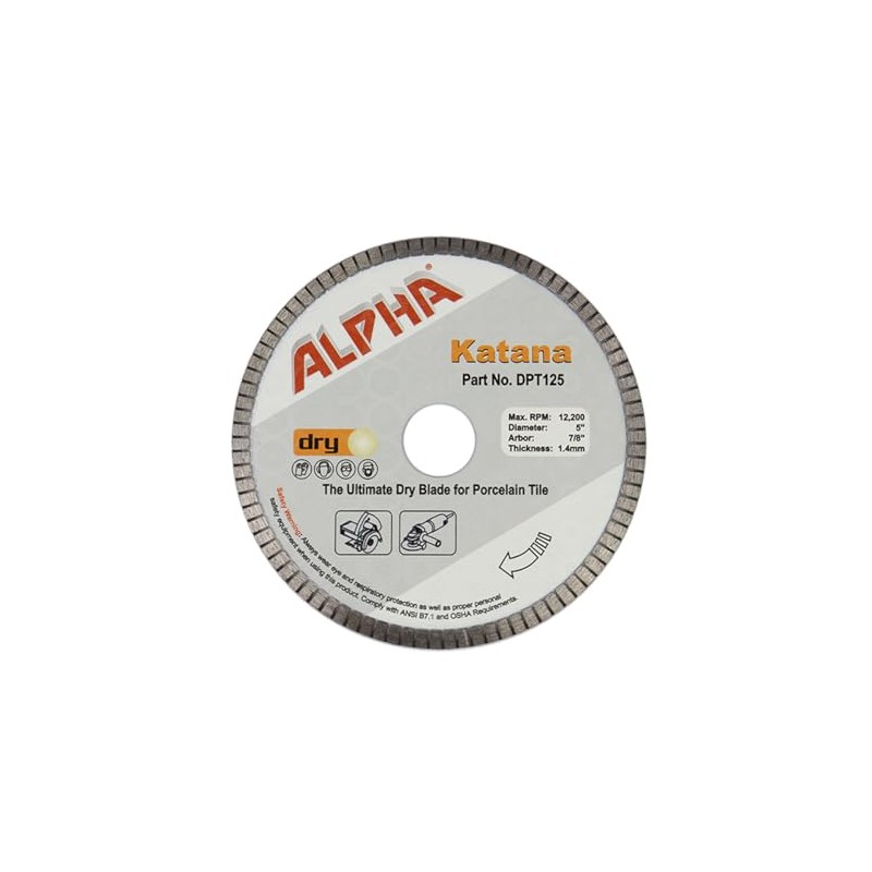 Alpha Katana 5" Dry Diamond Blade