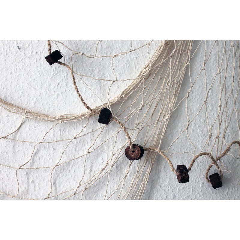 Deko Fischernetz Beige ca. 120 x 250cm mit Schwimmern