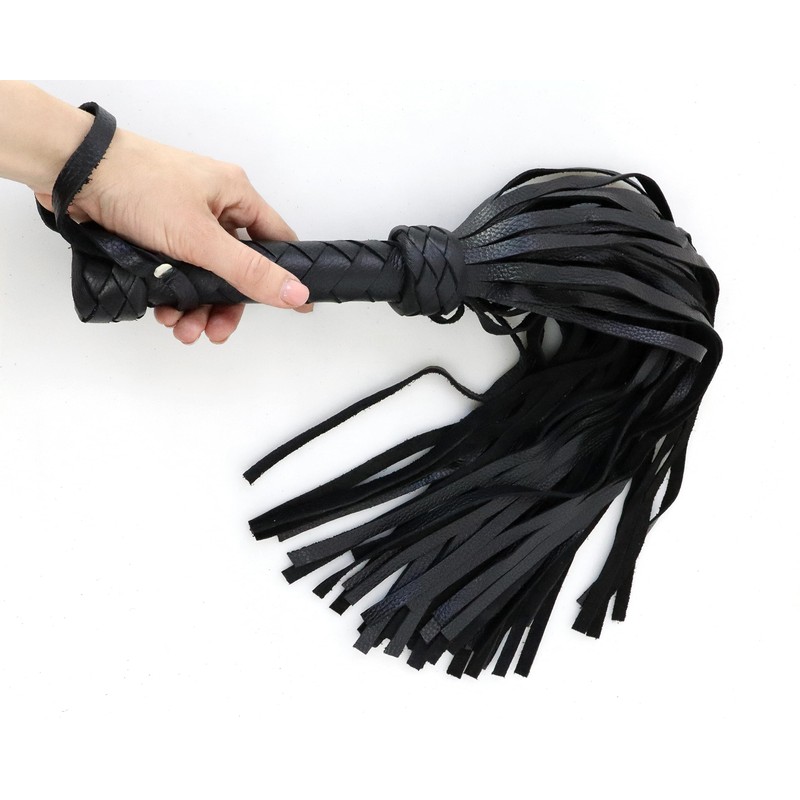 MarquiseDeBliss Genuine Leather Handcrafted Gentle Horse Whip - Thick Equestrian