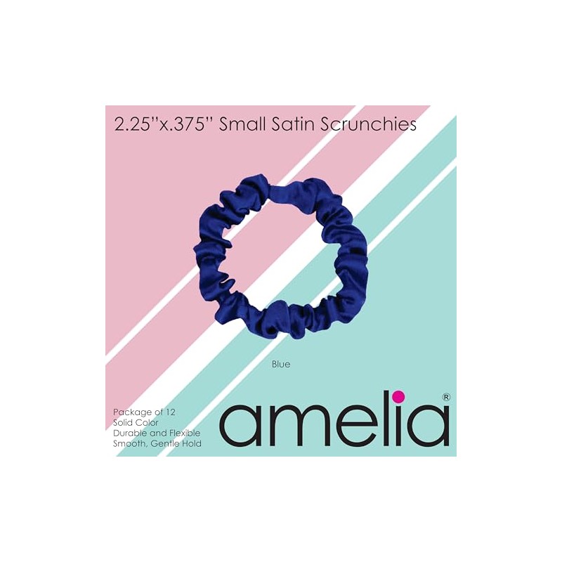 Amelia Beauty Products Amelia Beauty, Coleteros Pequeños De Satén Azul,