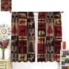 Kazynee Vintage Check Black Bear Blackout Curtains for Bedroom,Rustic Country