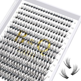 Lash Clusters 30D-0.07D-9-16MIX 280 Clusters Manga Lashes False Eyelash B&Q Lash Extensions Individual Lashes Cluster DIY Eyelash Extensions at Home (30D-0.07D,9-16MIX)
