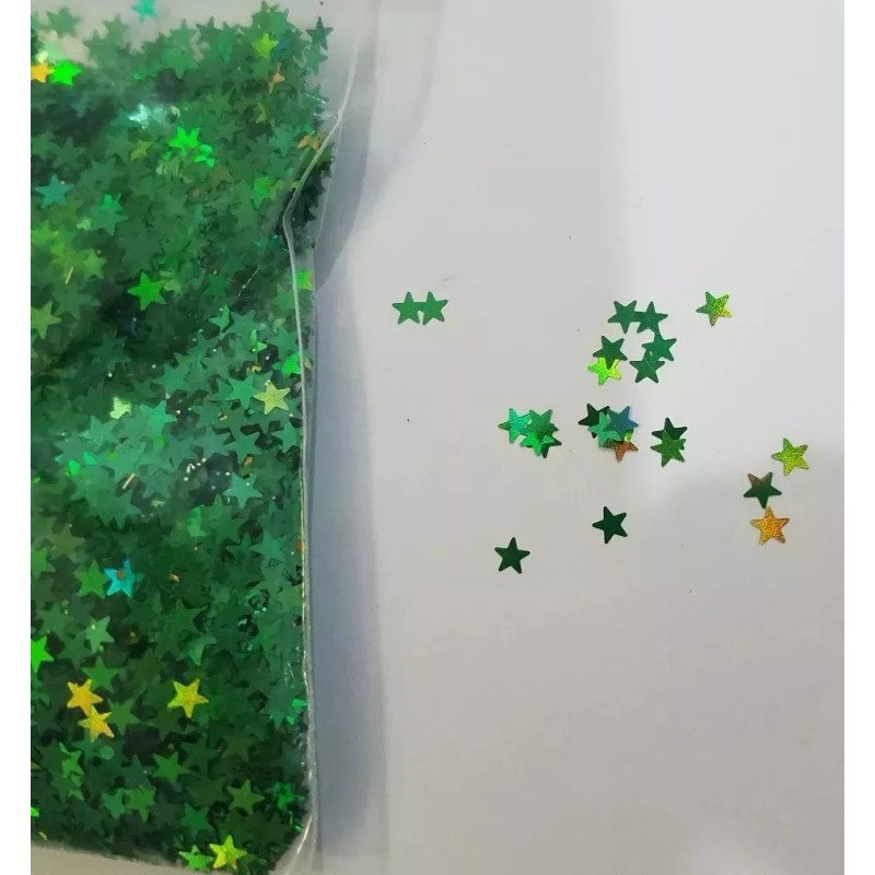 Unbranded Holographic STARS Shape Glitter spangles ~Acrylic/Gel/N