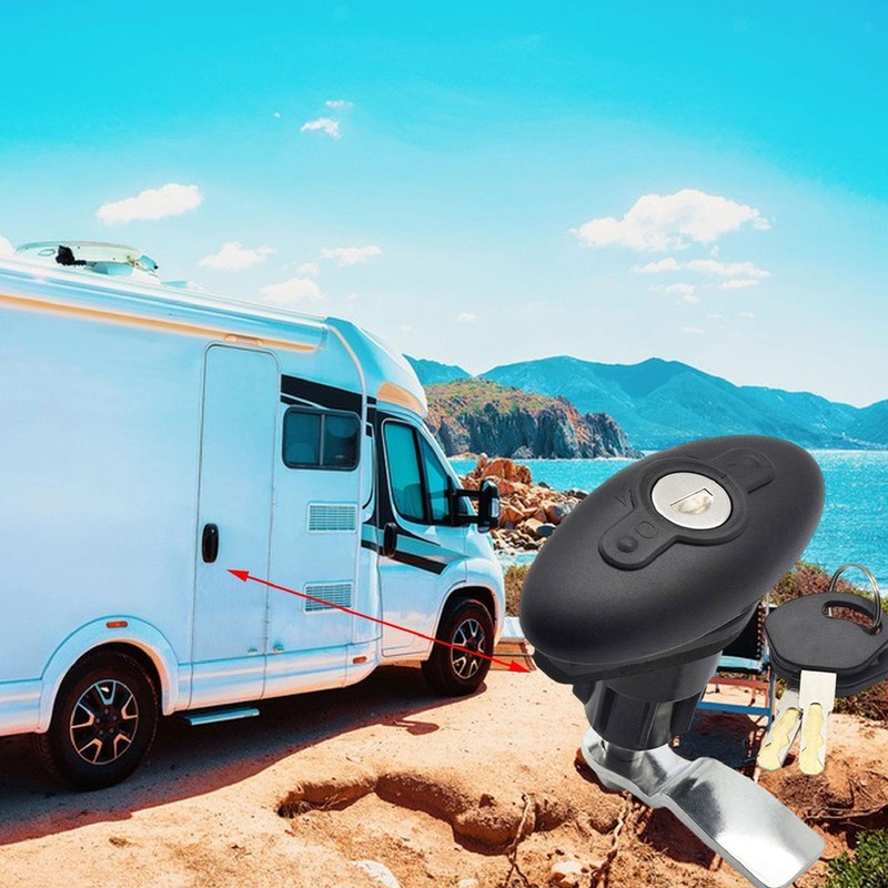 32mm RV Toolbox Locks Black Waterproof Shockproof Superior Seal RV