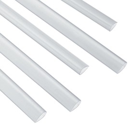 PATIKIL 30Pcs Binding Bars, 8mm Binding Bars Slide Grip 50 Sheets Capacity A4 Size Report Binder Teardrop Shape Presentation Binder for Report Cover Resume, Clear