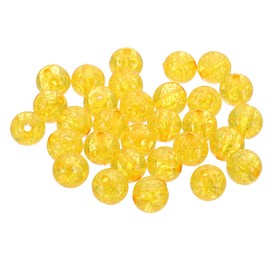 PATIKIL 120pcs Acrylic Beads, 12mm Cute Beads Bulk Spacer Bead Bubble Ab Crystal Plastic Candy Loose Round Pearl Bead,Orange