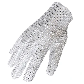 BOMJJOR Michael Diamond Glove for Kids Fans Billie Jean Rhinestone Glove Punk Rock MJ Gloves Christmas Gift(Right hand-Kid size)