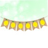 jojofuny 3pcs Lemon Themed Banner Bunting Flags Summer Decorations Outdoor
