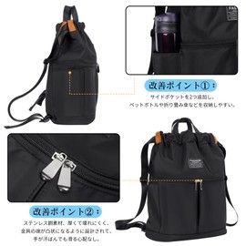 NOTAG Knapsack, Gym Sack, Backpack, Large Capacity, Nylon, Pool Bag, Waterproof, Sports Bag, Lightweight, Multi-functional, Drawstring for Sports, Swimming, Wide Shoulder Strap, Club Activities