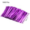 sourcing map 3 Inches Metallic Twist Ties for Bags Purple