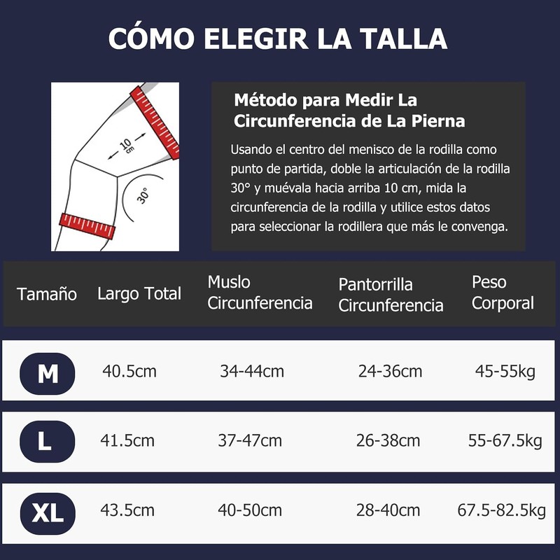 1 Par Rodilleras Deportivas Gym El?sticas Antideslizantes, Xl