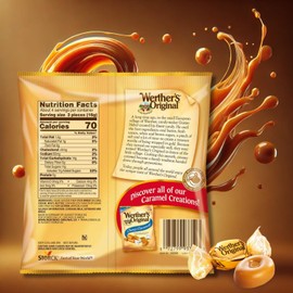 Werther's Original Caramel Hard Candy, Pack of 4 (2.65oz) - Hard Candy Individually Wrapped, Carmels Candy, Gourmet Caramels - Bundled with Munch Mania Accessory (Caramel)