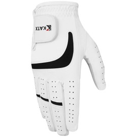 Katx Men's Full Finger Golf Glove Durable Premium Leather Left Hand Right All Weather Spann Glove Stratus Tech Golf Glove Non Slip Flexible Golfing (XL, Right)