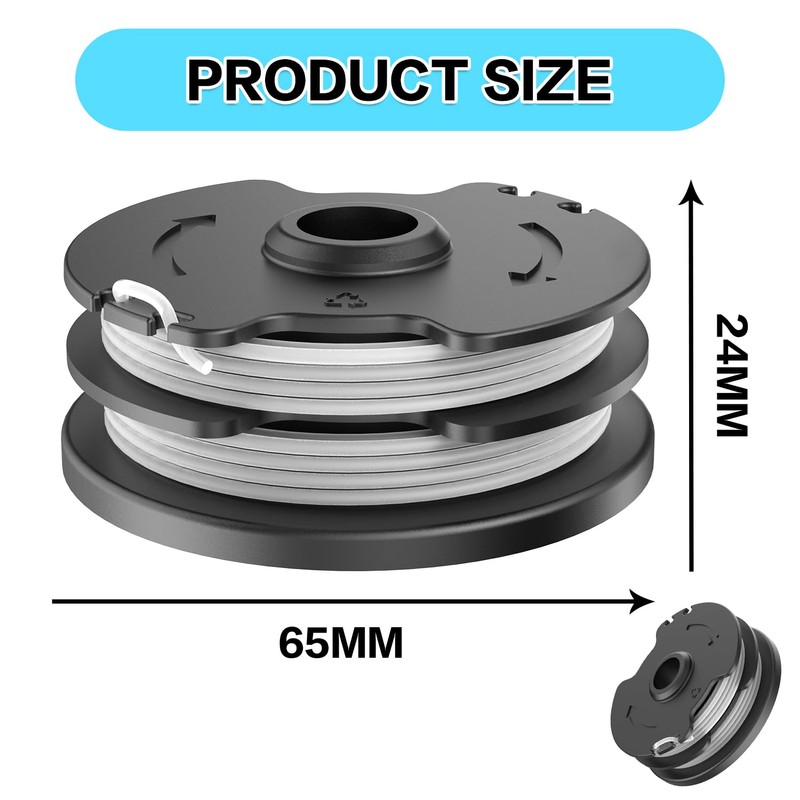 MUFUSHAN Pack of 4 thread spool suitable for Parkside cordless