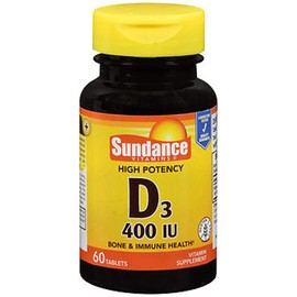 SunDance Vitamins D3 400 IU, 60 Tablets Each (2)