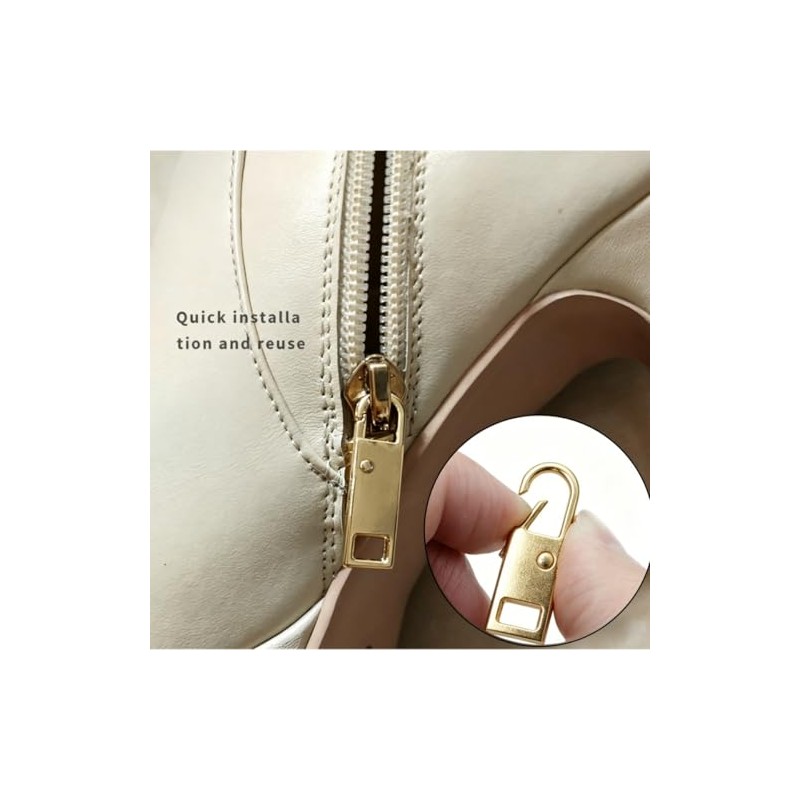 Zipper Pull Replacement,6 Pcs Metal Zipper Repair Tab for Luggage