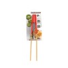 Fackelmann Bamboo Magnetic Toast Tongs with Red Handle (688917)