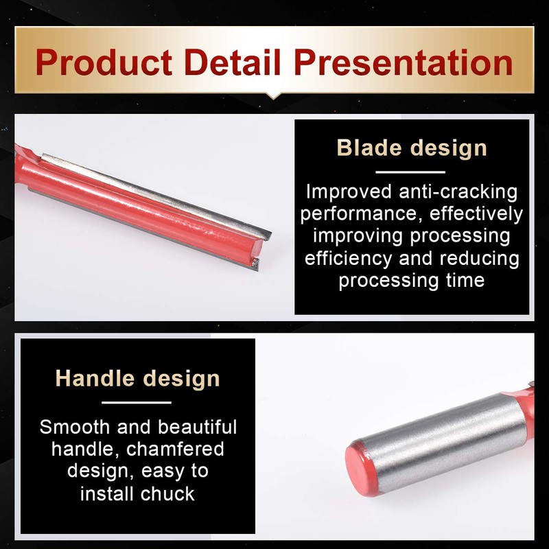 KATUR Long Straight Router Bit, Flush Trim Pattern Router Bit