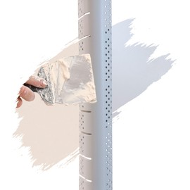 ProfileXXL PVC Corner Bracket, Corner Profile, Round, Edge Protection, Flexible, Drywall, 2.5 m, White, 55 x 23 mm, Round Edge for Arch